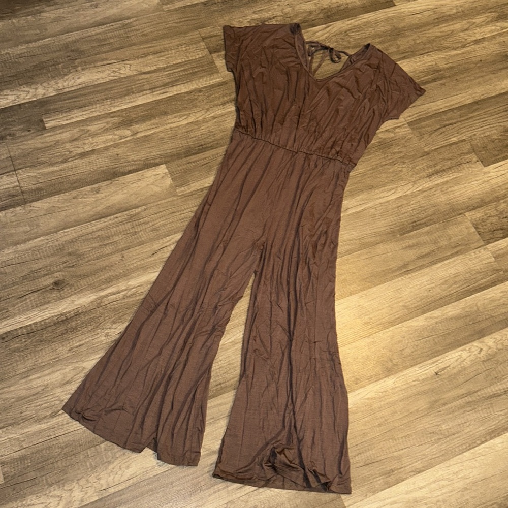 NEW Brown Cropped Length Jumpsuit - Picture 7 of 12